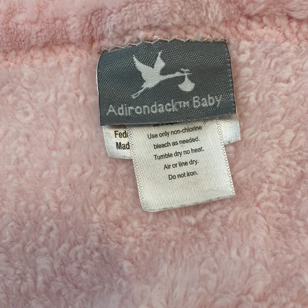 Adirondack Baby Pink Waffle Plush Sherpa Receiving Blanket 28x39 Soft Nursery
